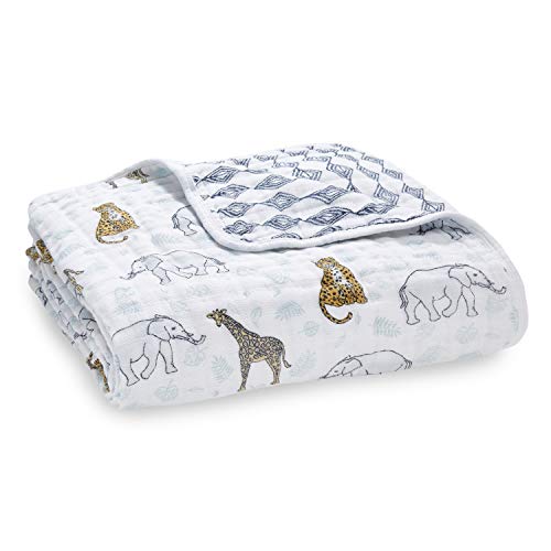 aden + anais Dream Blanket, Boutique Muslin Baby Blankets for Girls & Boys, Ideal Newborn Nursery & Crib Blanket, Unisex Toddler & Infant Bedding, Shower & Registry Gift, Jungle
