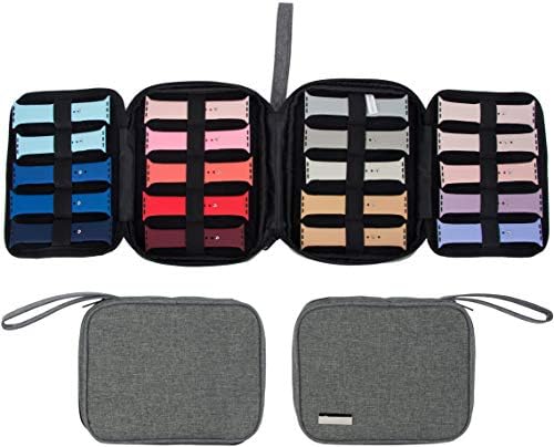 20 Watch Band Storage Case - Expandable Holder for Most Watch Straps, Organizer - Dark Grey