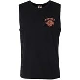 Harley-Davidson Men's Eagle Piston Crew-Neck Sleeveless Cotton Muscle Tee, Black