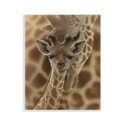 Stupell Industries Newborn Giraffe Calf Wall Plaque Art design by Collin Bogle,…