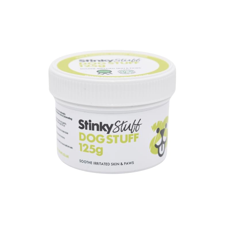 Stinky Stuff New Improved Formula - Dog Stuff Soothe itchy irritated skin and paws - Easy mess free formula - 100% Pure and Natural. (125g)