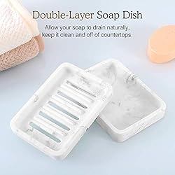 Luxspire Soap Dish Tray, Double Layer