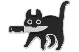 Cartoon Creative Black Cat Brooch Modeling Pop-Enamel Pin Lapel Badges Brooch Funny Fashion Jewelry Gifts