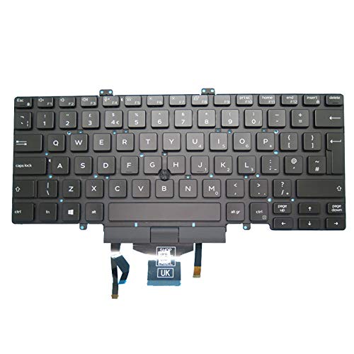 RTDpart Laptop Keyboard For DELL Latitude 5400 5401 5410 P98G 07D2R0 7D2R0 PK132FB3A15 18120100096 SG-97500-2BA United Kingdom UK black with backlit&pointing new