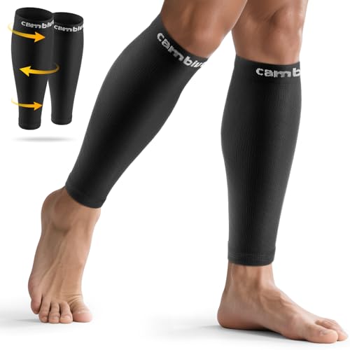 CAMBIVO Compression Socks for Women, Men, 2 Pairs, Compression Socks, Calf Sleeves, Compression Socks, for Sports, Running, Football, Cycling, Varicose Veins, Circulation Legs