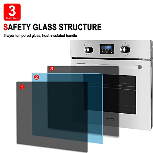 Single Wall Oven, GASLAND Chef ES609DS 24" Builtin Electric Ovens