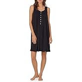 Eileen West Sleepwear & Loungewear for Women - Modal Jersey Knit Collection - Soft Sleeveless Short Nightgown Chemise