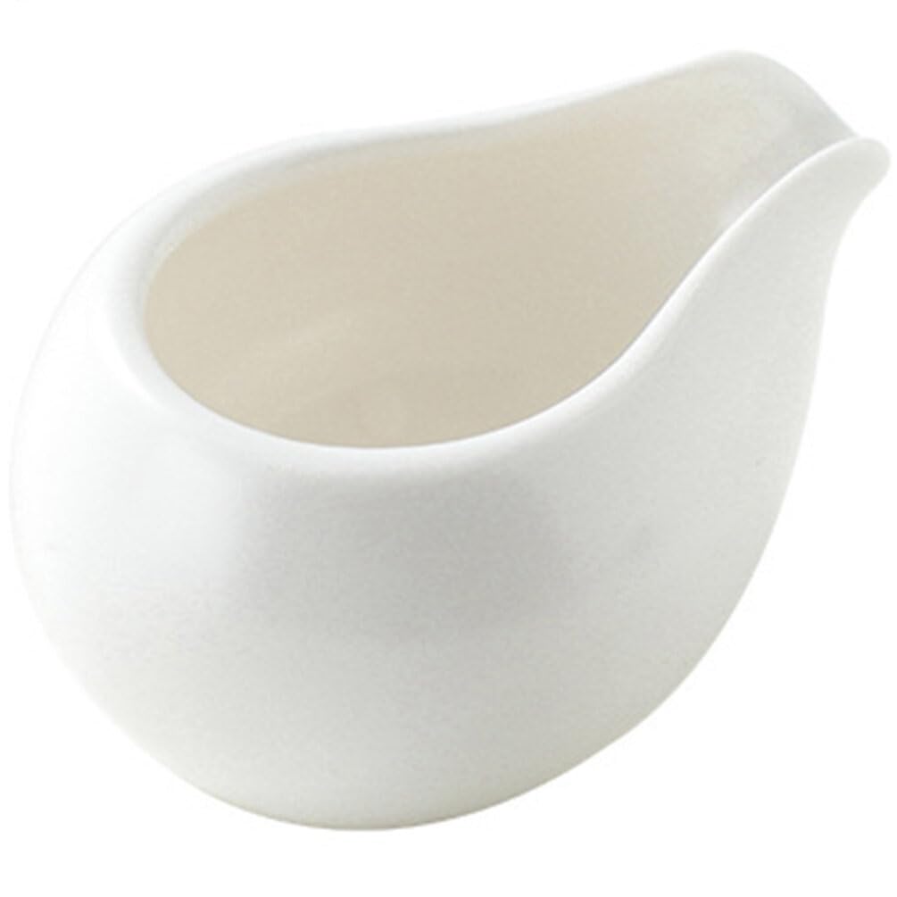 Ciieeo Ceramic Milk Jug Small 3.7X2 Inch Porcelain Creamer with Easy Pour Spout Nordic Style Mini Pitcher for Coffee Tea Sauce and Syrup Serving