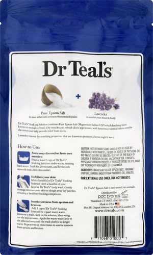ADVANCED DR. TEALS LAVENDAR SCENTED EPSOM SALT, 48 OZ