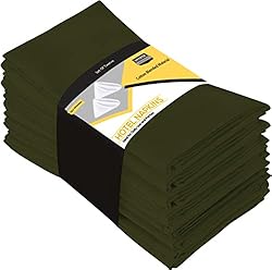 Utopia Kitchen Olive Cloth Napkins [12 Pack, 18x18