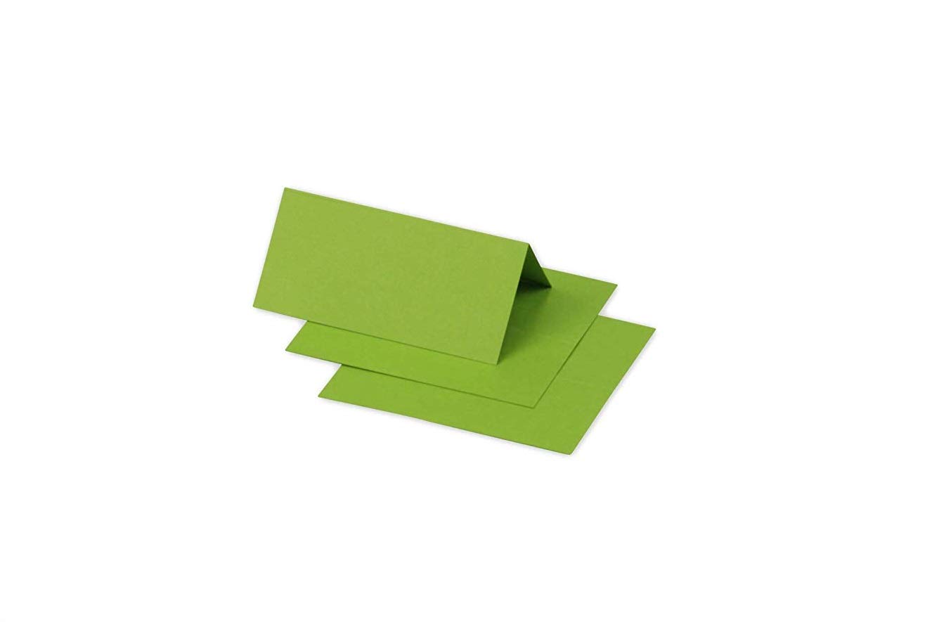 Clairefontaine 75021C Pack of 25 Place Cards Format 8.5x8cm 210g/m² Intensive Green Events Correspondence Invitation - Pollen Range - Premium Smooth Paper