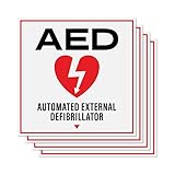 AED Stickers 4-Pack | Automated External