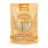 Better Belly Thins Small Rolls, Dog Chews, 6 Count