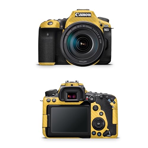 Carbon Fiber Camera Skin Compatible with Canon EOS 90D Camera (2019) - Solid Ma…