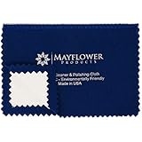 Travel Polishing Cloth Made in USA for Cleaning Silver, Gold and Platinum Jewelry - NON TOXIC - Jewelry Cleaner - Size 7.5" x 6" Open and Flat - Tarnish Remover | Keep Your Jewelry Clean and Shiny!