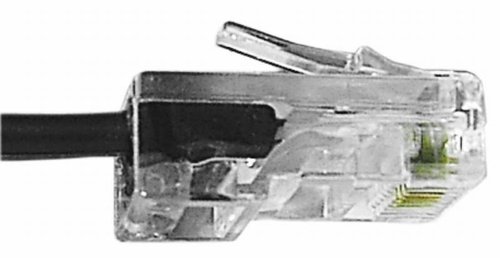 Vse 612130 Modular Connection Cable, RJ45, 8/4 RJ45 8P4 °C Male to RJ45 Male/10 m Length Black