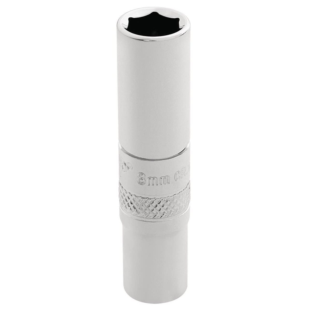 Draper 32675 1/4 Inch Square Drive Hi-Torq 6 Point Metric Deep Socket, 8mm