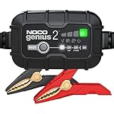 NOCO GENIUS2: 2A 6V/12V Smart Battery Charger – Automatic Maintainer, Trickle Charger & Desulfator with Overcharge Protection & Temperature Compensation – For Lead-Acid & Lithium Batteries