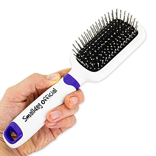 Smalldog Official, Smooth It Out Brush for Smoothing Fur and Lifting Hair Debris on Small Dogs, and Toy Breed Dogs – Pain Free Grooming