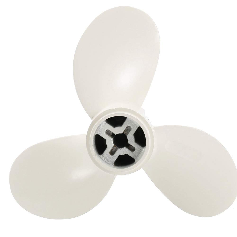 Motor Propeller,7 1/4x5-A 3 Blades Aluminum Propeller Outboard Motor for Auto 2 Stroke