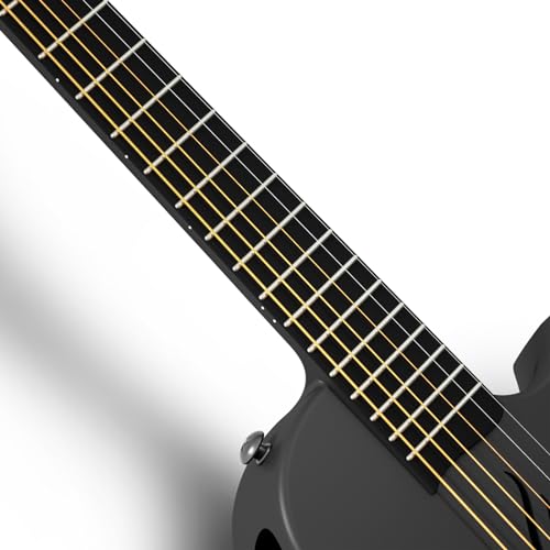 Enya Nova Go Mini Guitar - Acoustic Guitar Black 1/4 Size Carbon Fiber Travel Guitar for Adults Beginners Starter Set Music Education for Children Easter Birthday Christmas Gift