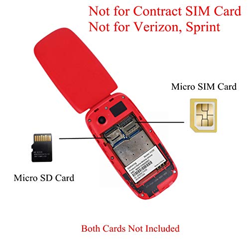 Ushining Flip Phone Unlocked 3G Big Icon T Mobile Flip Phone Easy to