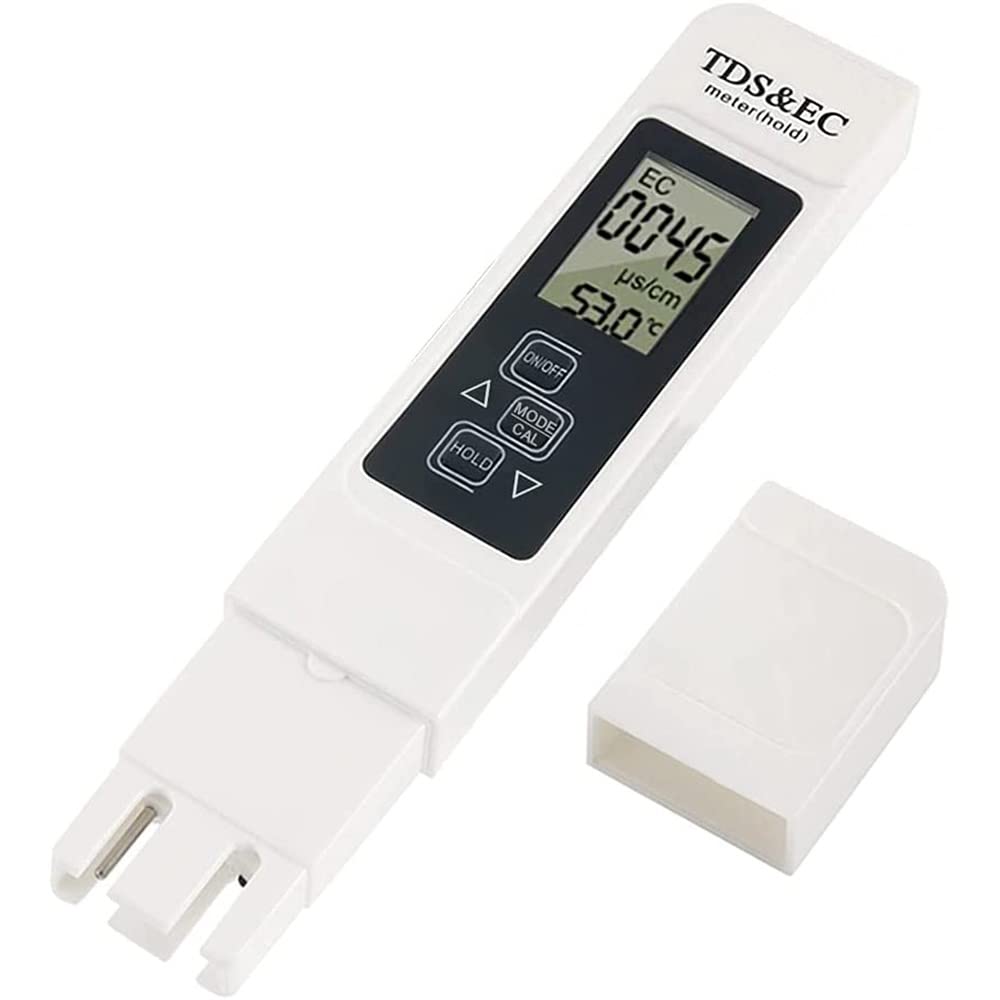 CENPEK TDS EC Tester Meter, 3-in-1 Professional Water Quality Test Meter LCD Digital TDS & EC Temperature Meter Testing Tool for Drinking Water, Aquariums, Hydroponics, Swimming Pools, Spas