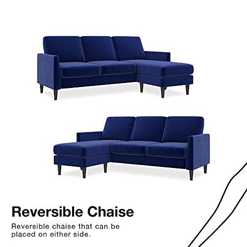Mr. Kate Winston Sofa Sectional, Blue Velvet Pricepulse