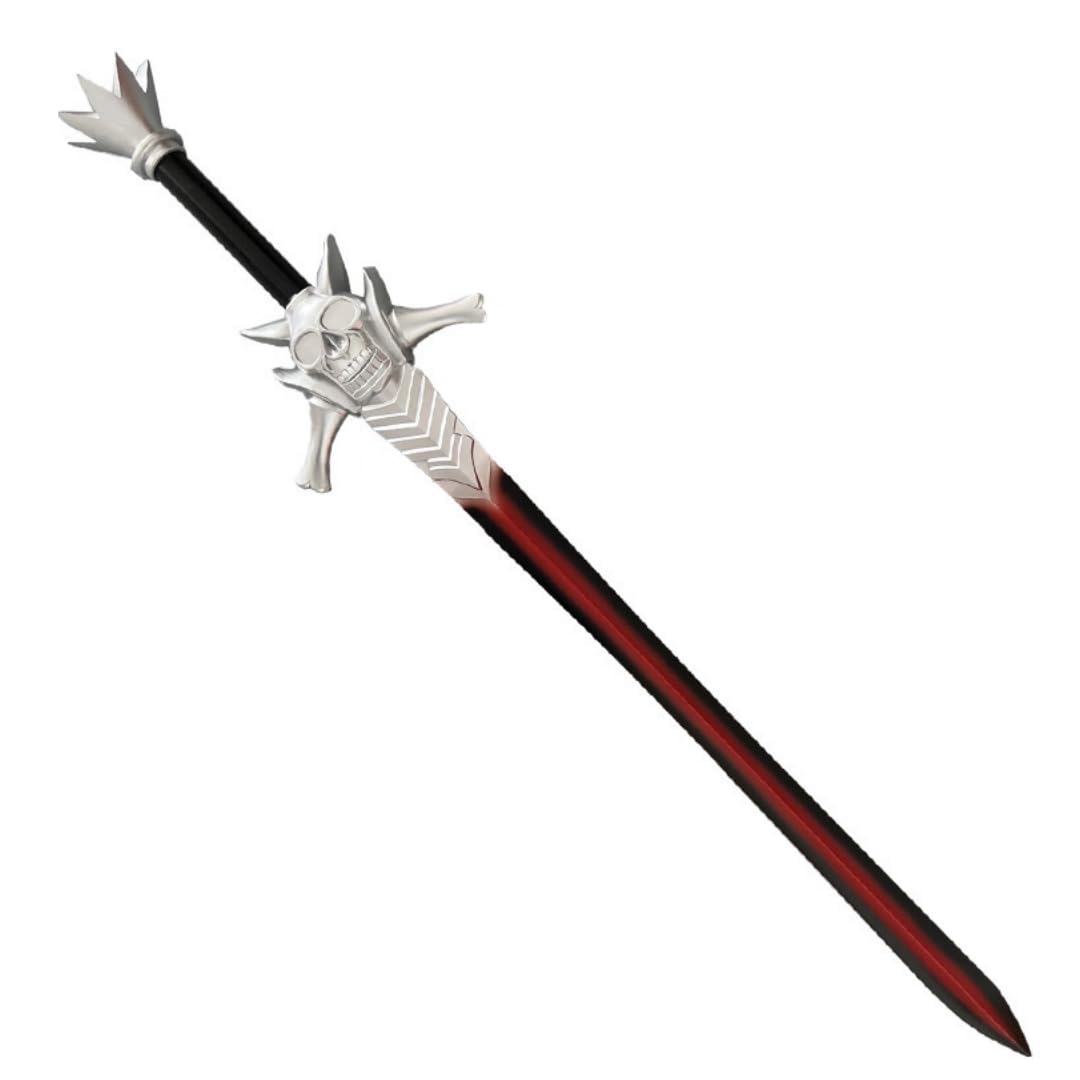 damdos Halloween Prop Fantasy Foam Sword, Blood Red Rebellion Two Hand High Density Sword for Cosplay, Dante Character, Adult, 108cm