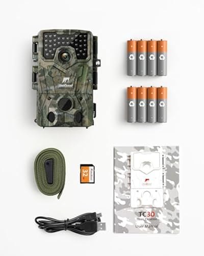 usogood Trail Camera 36MP 2K 30fps Game Camera with Night Vision