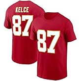 Gridiron Grip Travis Kelce #87 Football T-Shirt Cotton Jersey