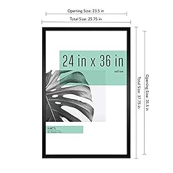 MCS Studio Gallery Frame, Black Woodgrain, 24 x 36