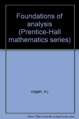 Foundations of analysis (Prentice-Hall mathematics series)