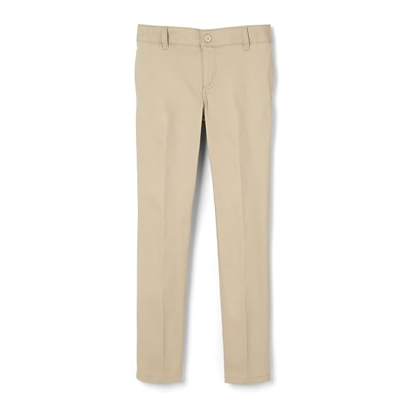 FRENCH TOAST SKINNY FIT STRETCH TWILL PANT, KHAKI,...