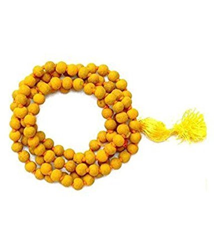 OMG Deals Natural Turmeric (Haldi) Mala 108+1 Beads, Turmeric Rosary Haldi Mala Baglamukhi Mala Turmeric (Haldi) Mala