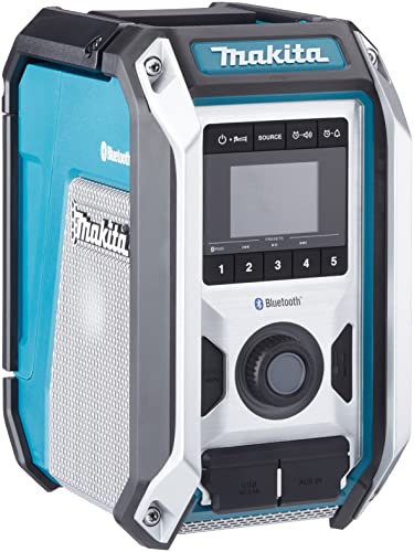 Makita Dmr114 Radio De Chantier Bluetooth 12 À 18 V Li-Ion (Produit Seul), Bleu