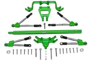Aluminum Front & Rear Tie Rods With Stabilizer + Center Brace Bar & Mount For 1/10 Traxxas HOSS 4X4 VXL 90076-4 - 31Pc Set Gr