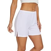 MANCYFIT Pettipants Half Slip for Women Shorts Culotte Split Bloomers Loose Pajama Pants 4" Inseam