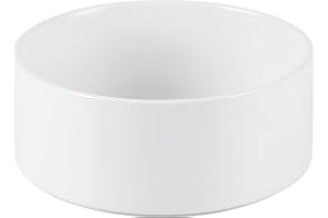 Havniva Non-Slip 8.2inch Ceramic Dog Food and Water Bowl for Large Breed Dogs, Pet Bowl for Replacement (Single Bowl, White)