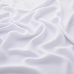 MaiMaiSuan 60" Wide White Chiffon Fabric by The