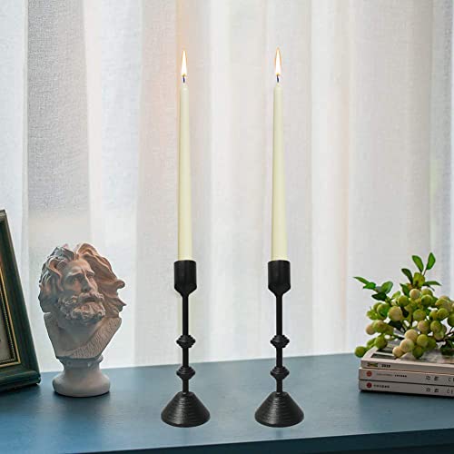 Iron Candlestick Holder Set 2 Iron Taper Candle Holder, Fits Standard