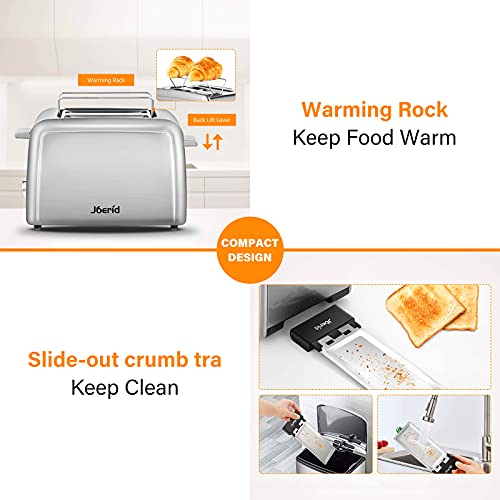 2 Slice Toaster,Joerid retro toaster oven ,Stainless Steel Bread