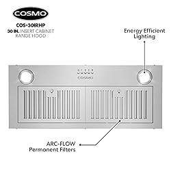 COSMO COS-30IRHP 30 in. Insert Range Hood with Push