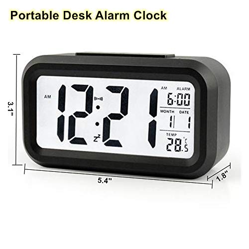 Digital Alarm Clock Battery Operated Easy Read Large Digital Number LCD Clock with Backlight
