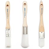 Zibra 3 PC Detail Paint Brush Set with Assorted Paint Brushes for Murals, 1" Square, Round, Triangle