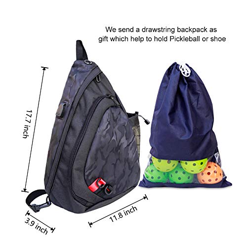 ZOEA Pickleball Bag, Sport Pickleball Sling Bag for Women Man