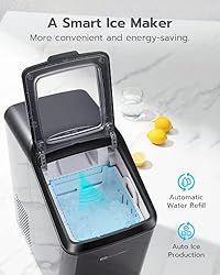 Nugget Ice Maker, Qualeben Countertop Ice Maker