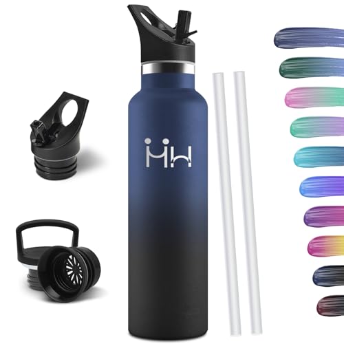 HoneyHolly Thermal Water Bottle, 1 Litre, BPA Free, Insulated Water Bottle, Double Walled Vacuum Insulated Bottle, 18/8 Stainless Steel, Thermal Bottles, Water Bottle for Gym, Sports, Bike