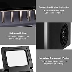 COSTWAY Countertop Ice Maker, 26LBS/24H Portable