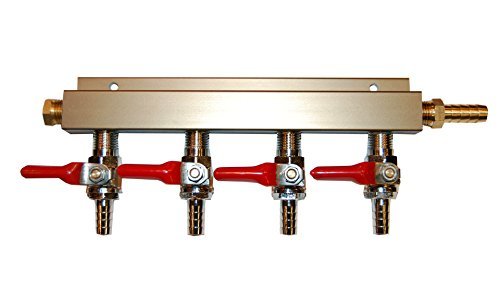 4-way Air Co2 Distributor Manifold 5/16